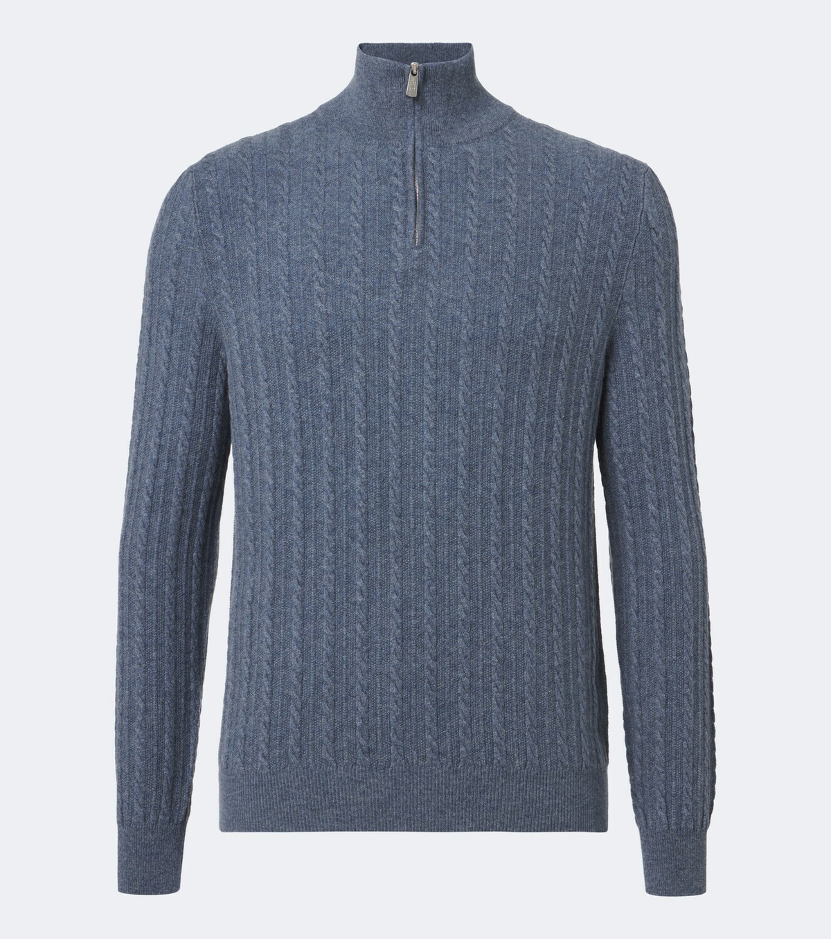 Fedeli Cable-knit cashmere half-zip sweater