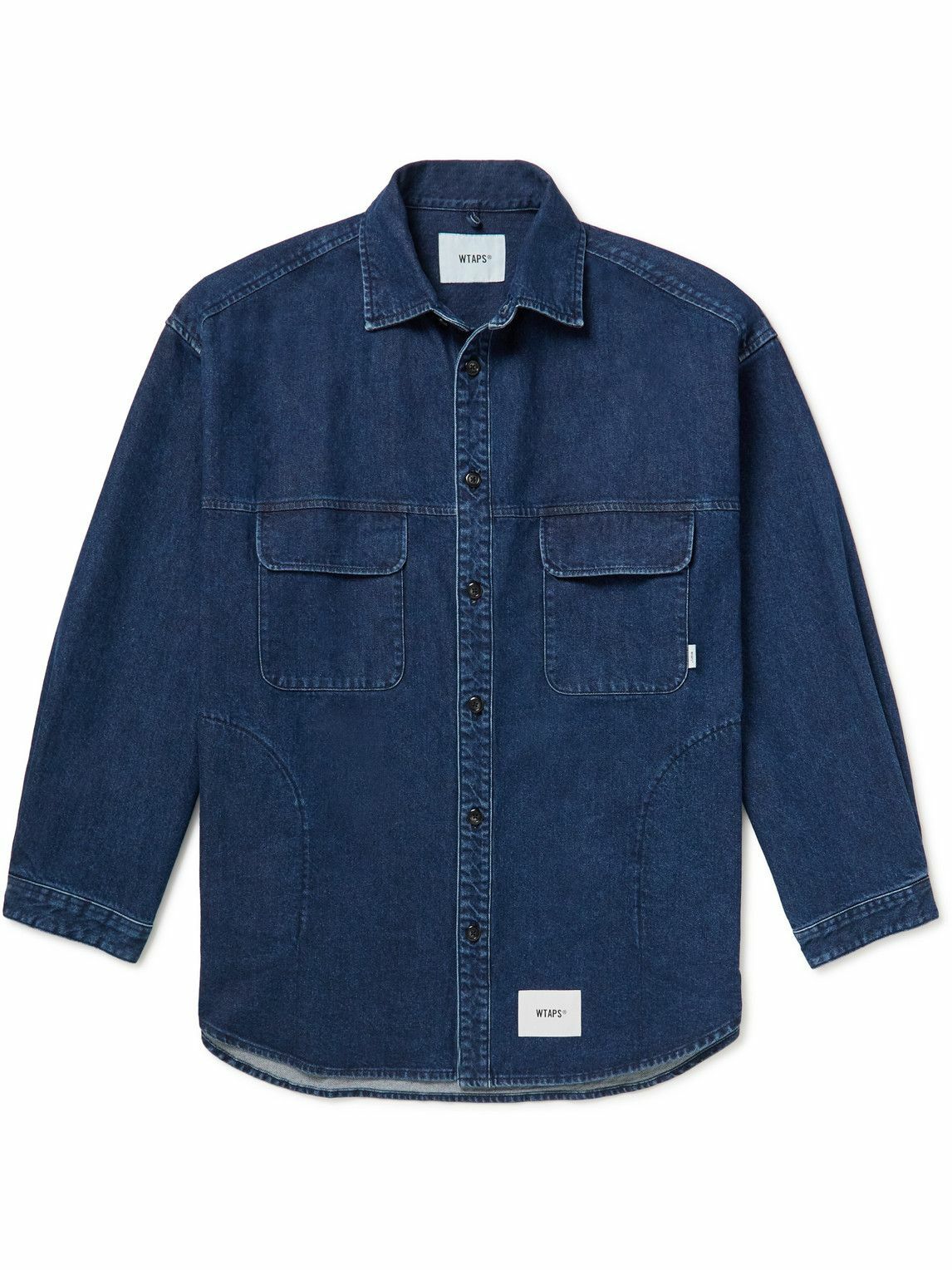 WTAPS - Logo-Appliquéd Denim Shirt - Blue WTAPS