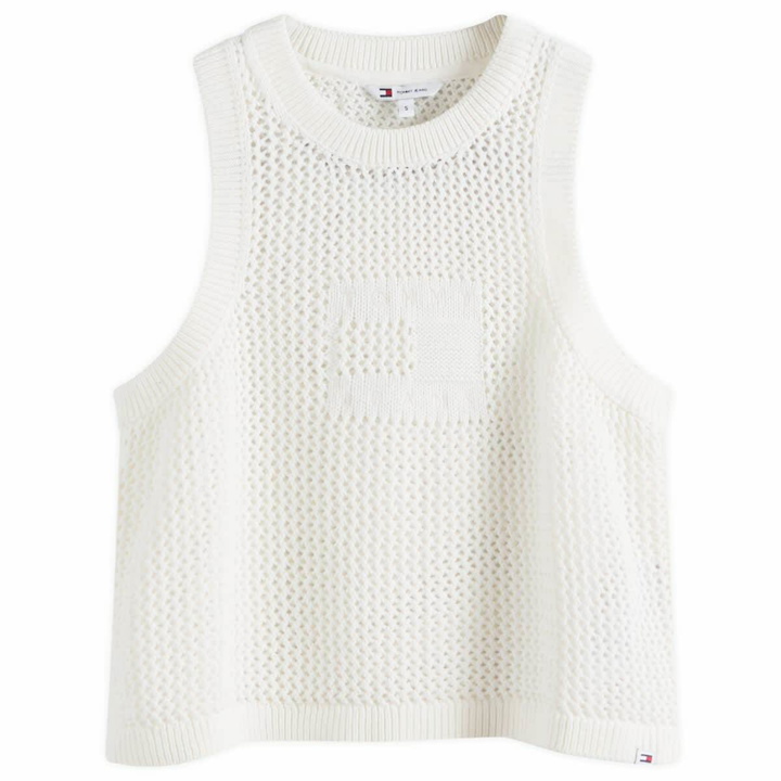 Photo: Tommy Jeans Women's Knitted Tank Top in Ancient White