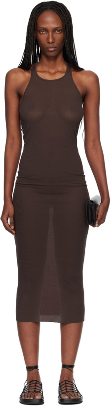 Photo: Rick Owens Brown Temple Tank Midi Dress