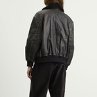 DUNST Women's Detachable A-2 Leather Blouson in Brushed Black
