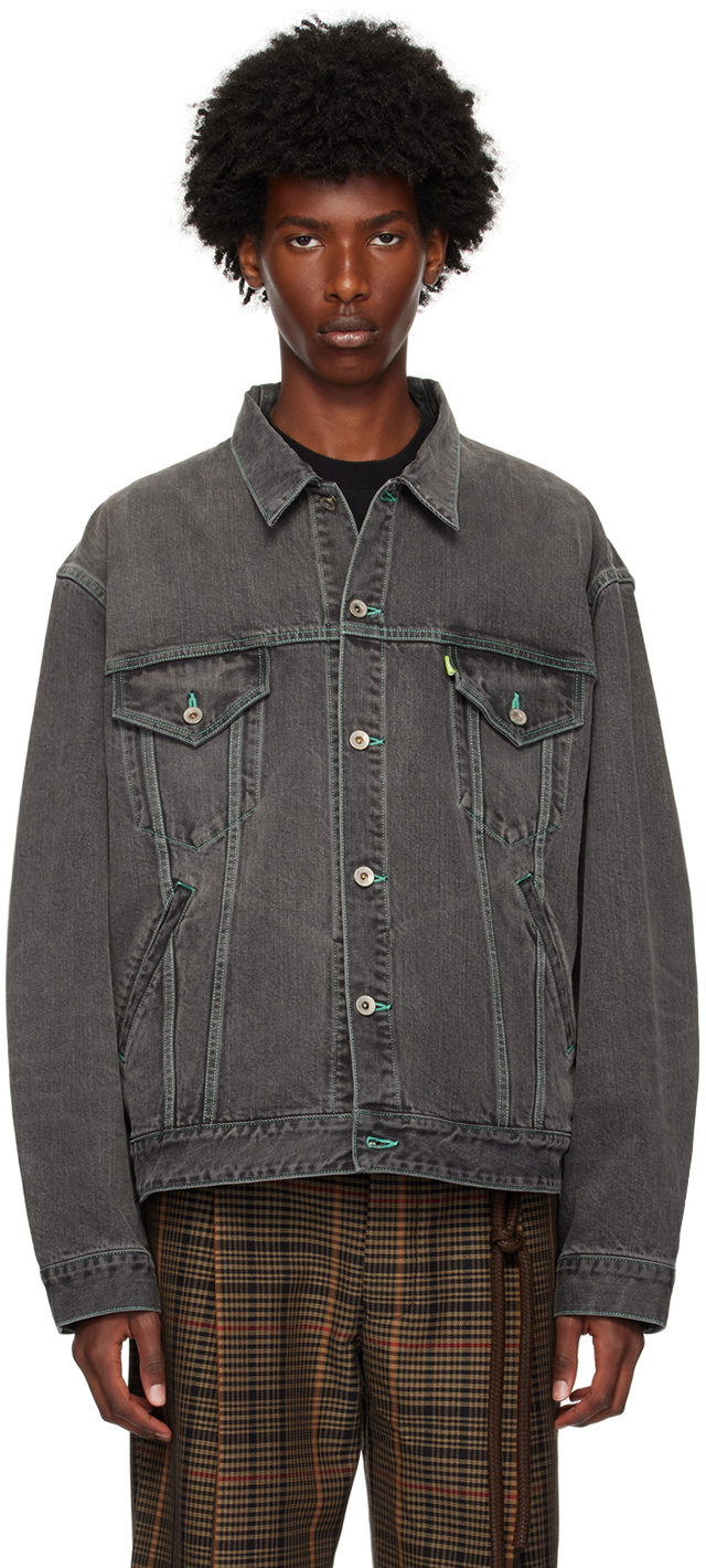 Doublet Indigo Mirage Printed Denim Jacket Doublet