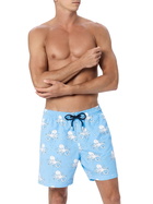 MC2 Saint Barth Man Mid-length Gustavia Swim-shorts With Octopus Print