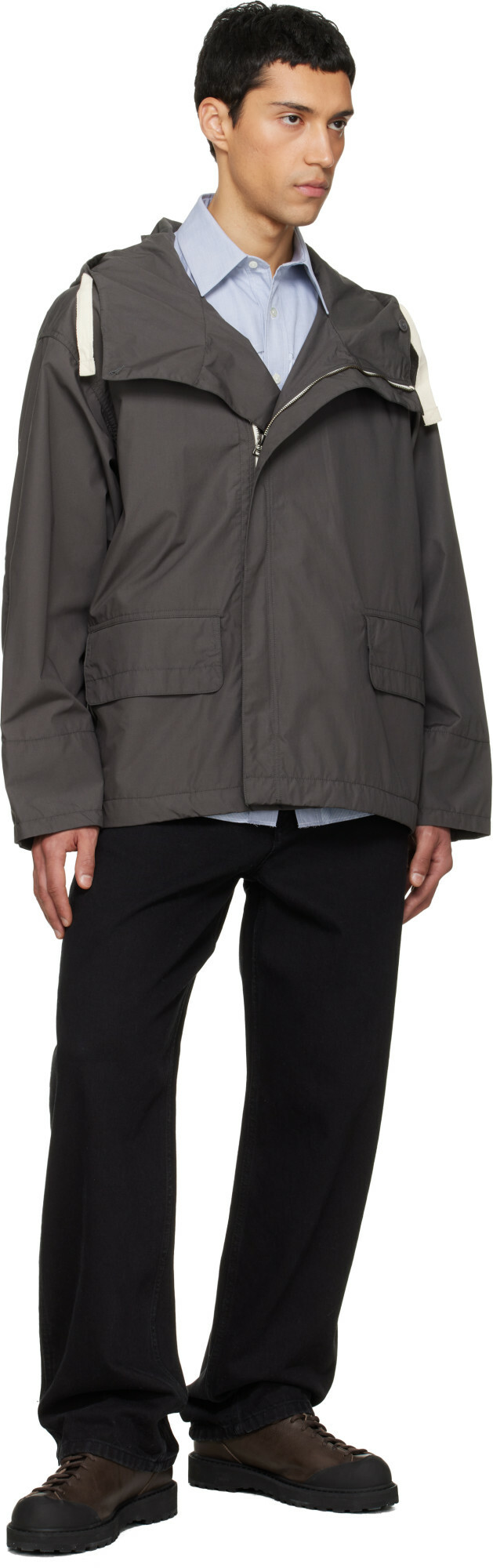 nanamica Gray Hooded Deck Jacket