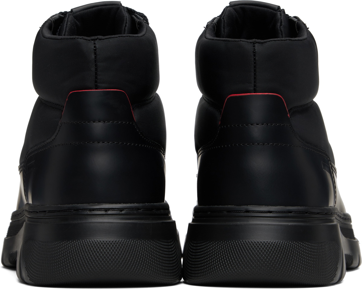 Hugo Black Lace-Up Boots