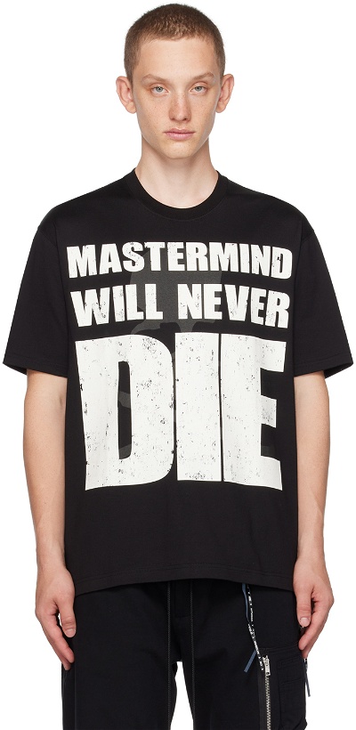 Photo: mastermind WORLD Black Printed T-Shirt
