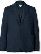 Sunspel - Unstructured Cotton-Piqué Blazer - Blue