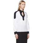 Peter Pilotto White and Navy Poplin Penta Shirt