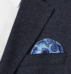 Turnbull & Asser - Printed Silk-Twill Pocket Square - Blue