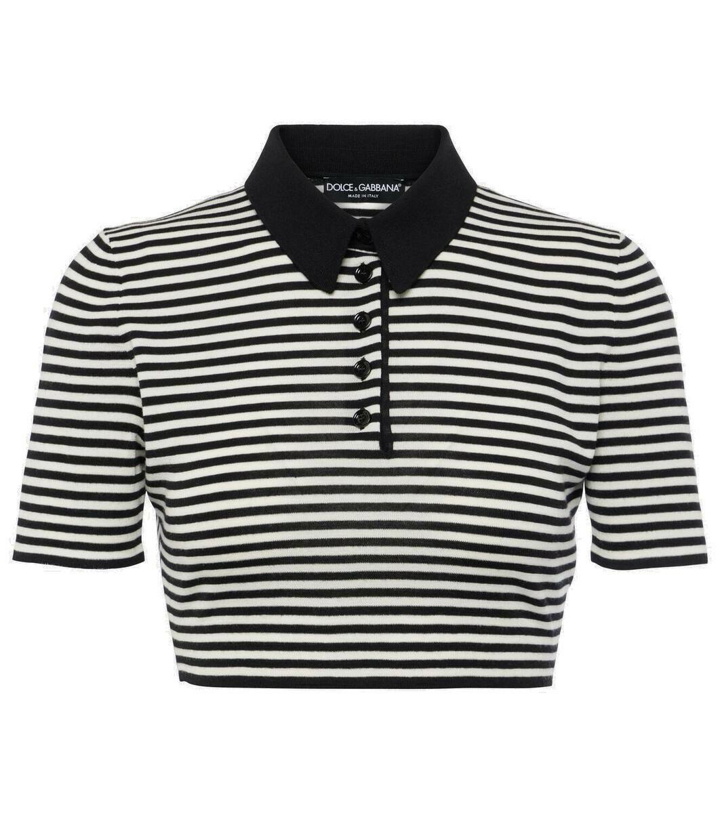 Photo: Dolce&Gabbana Cropped wool polo shirt