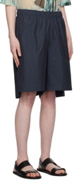 Serapis Blue Drawstring Shorts