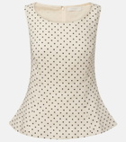 Faithfull Iria polka-dot linen top
