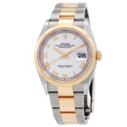 Rolex Datejust 36 White Dial Mens Stainless Steel and 18kt Yellow Gold Oyster Watch 126233WRO