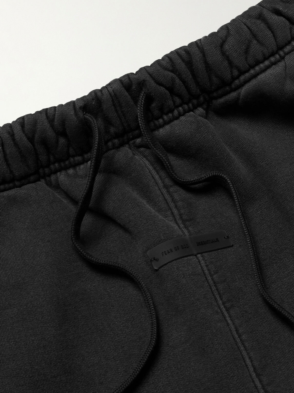 FEAR OF GOD ESSENTIALS - Logo-Print Cotton-Jersey Sweatpants - Black