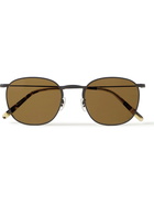 OLIVER PEOPLES - Goldsen Sun Round-Frame Gold-Tone Sunglasses