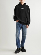 Balenciaga - Logo-Embroidered Cotton-Jersey Hoodie - Black