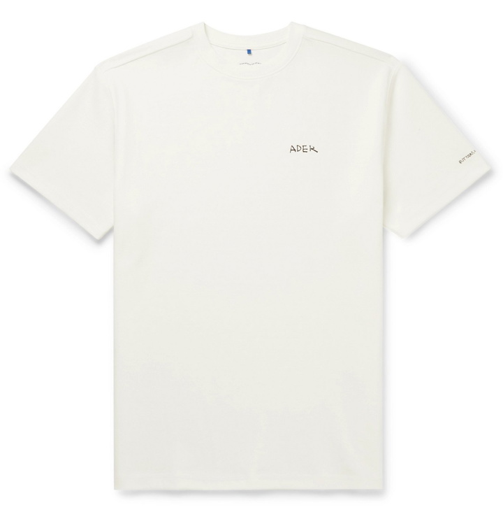 Photo: Ader Error - Logo-Print Cotton-Blend Jersey T-Shirt - Neutrals