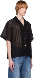 JieDa Black Semi-Sheer Shirt