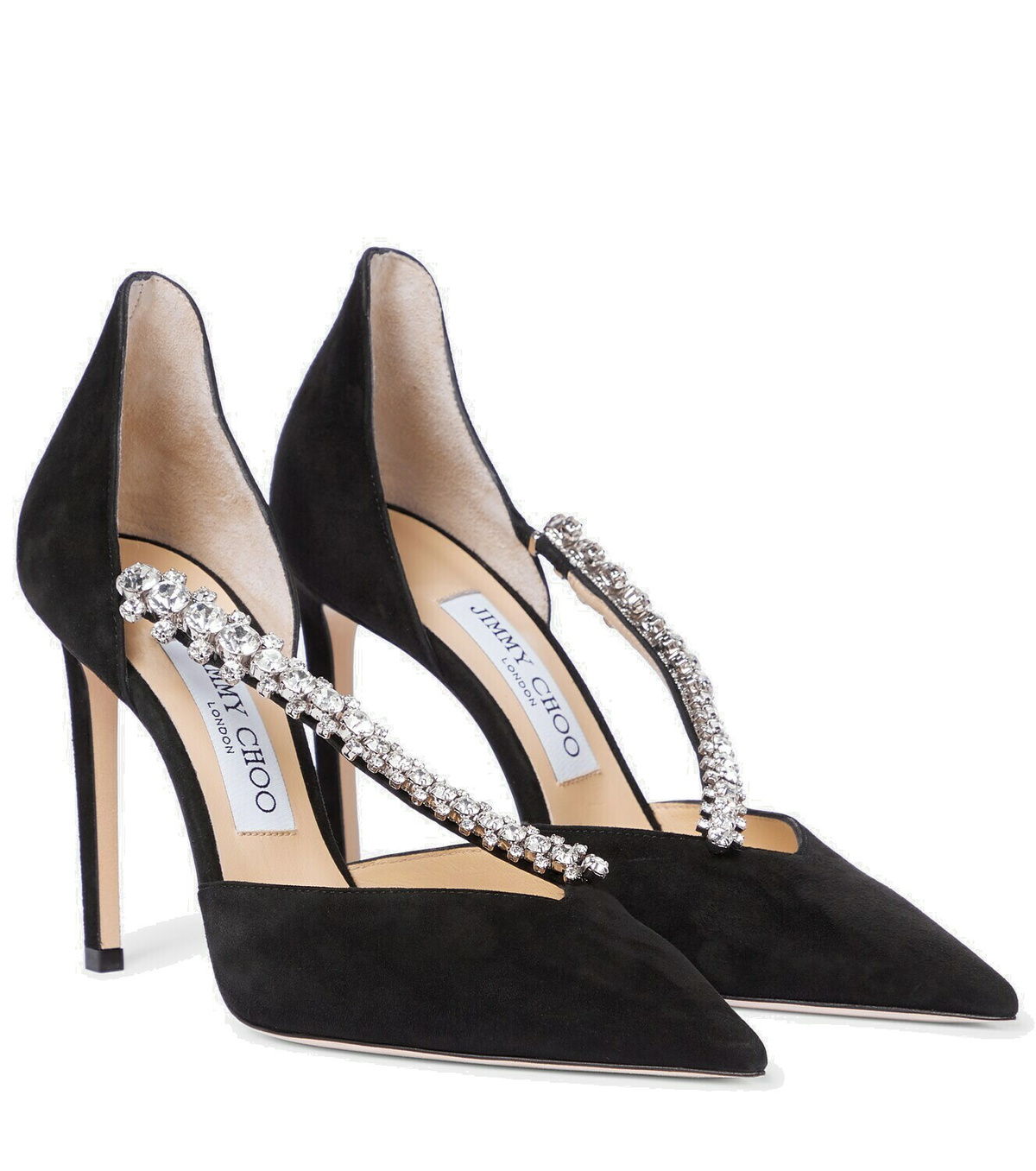 Jimmy Choo Bee 100 embellished suede pumps Jimmy Choo