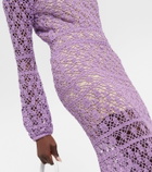 Anna Kosturova Bianca crochet cotton midi dress
