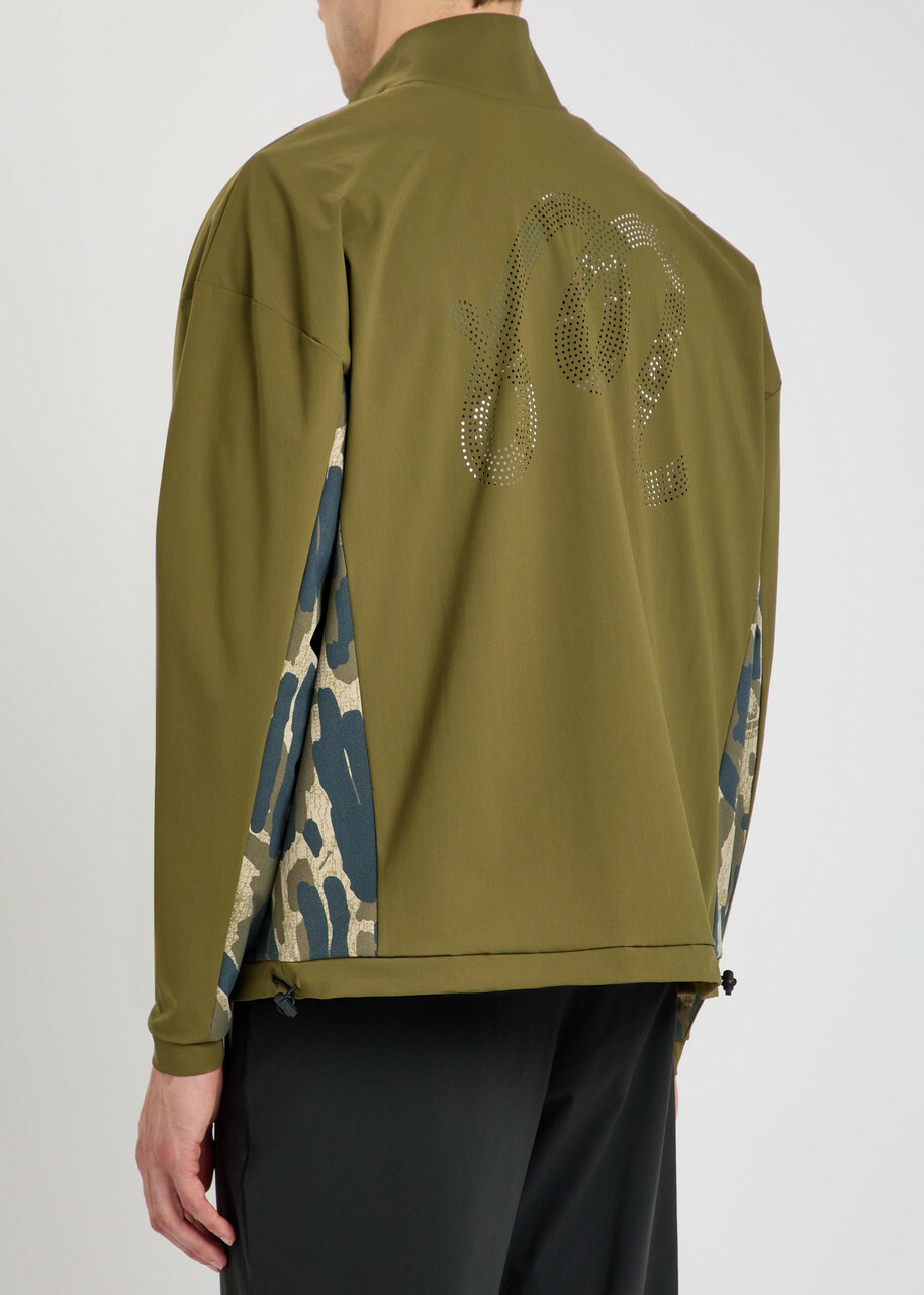 Malbon Tour Divot Logo Camouflage Half-zip Stretch-jersey Jacket Multicoloured