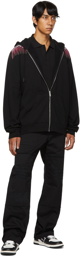 Marcelo Burlon County of Milan Black & Pink Wings Zip-Up Hoodie