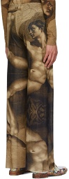 Jean Paul Gaultier SSENSE Exclusive Brown Flared Lounge Pants