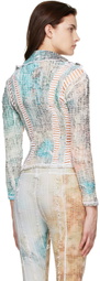 Luna Del Pinal Green Polyester Shirt