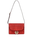 Gucci GG Ring Small suede shoulder bag