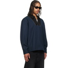 Marni Navy Poplin Zip Bib Shirt
