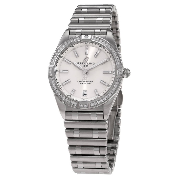 Photo: Breitling Quartz Chronomat Diamond White Dial Ladies Watch A77310591A1A1