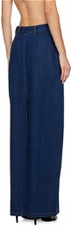Beaufille Blue Minter Denim Maxi Skirt