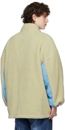 MSGM Reversible Off-White Fleece Jacket
