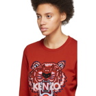 Kenzo Red Limited Edition Embroidered Tiger Sweatshirt