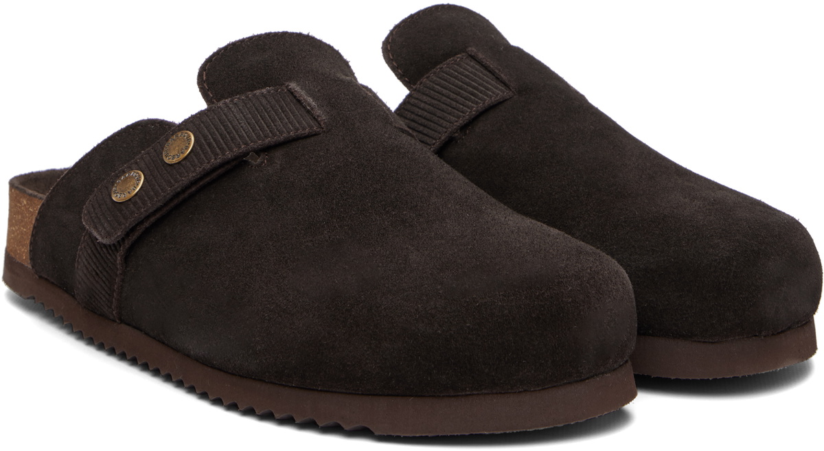 Barbour Brown Bowman Suede Mule Loafers