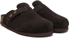 Barbour Brown Bowman Suede Mule Loafers