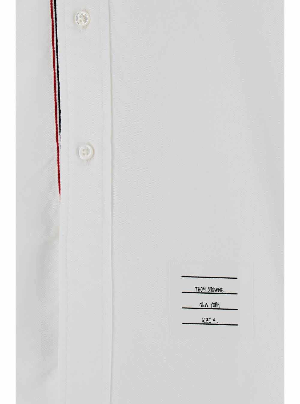 Thom Browne Straight Fit Bd L/s Shirt W/ Gg Framing In