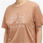 P.E Nation Women's Heads Up Logo T-Shirt in Camel