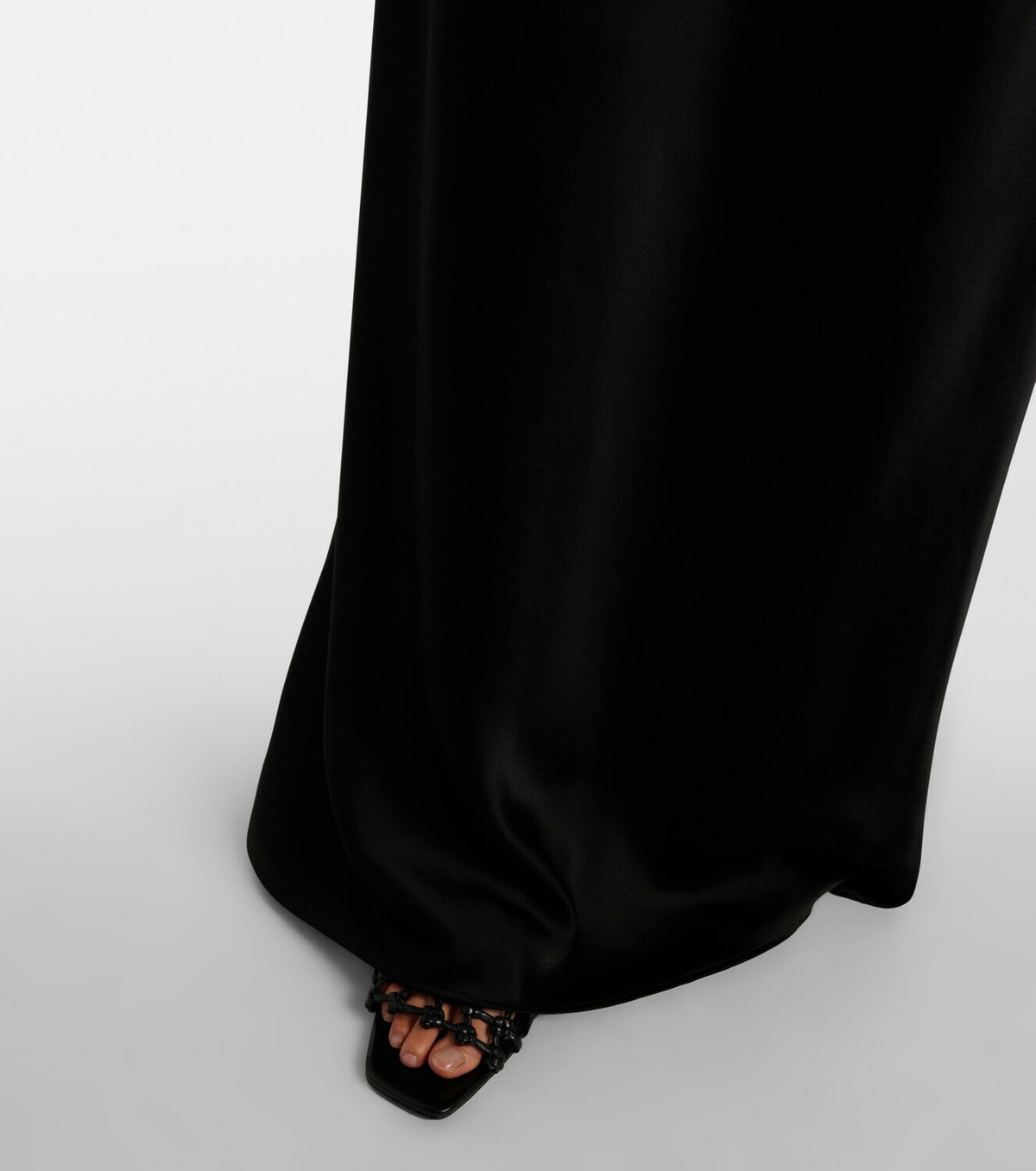 Leset Barb satin maxi skirt