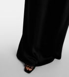 Leset Barb satin maxi skirt