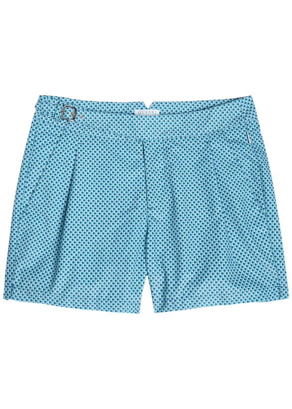Photo: Gusari The London Printed Shell Swim Shorts Blue