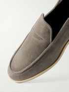 George Cleverley - Mayfair II Collapsible-Heel Suede Loafers - Brown