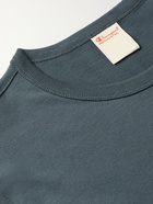 CHAMPION - Logo-Embroidered Cotton-Jersey T-Shirt - Blue