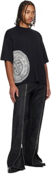 Jean Paul Gaultier Black 'JPG' Laurier Stamp T-shirt
