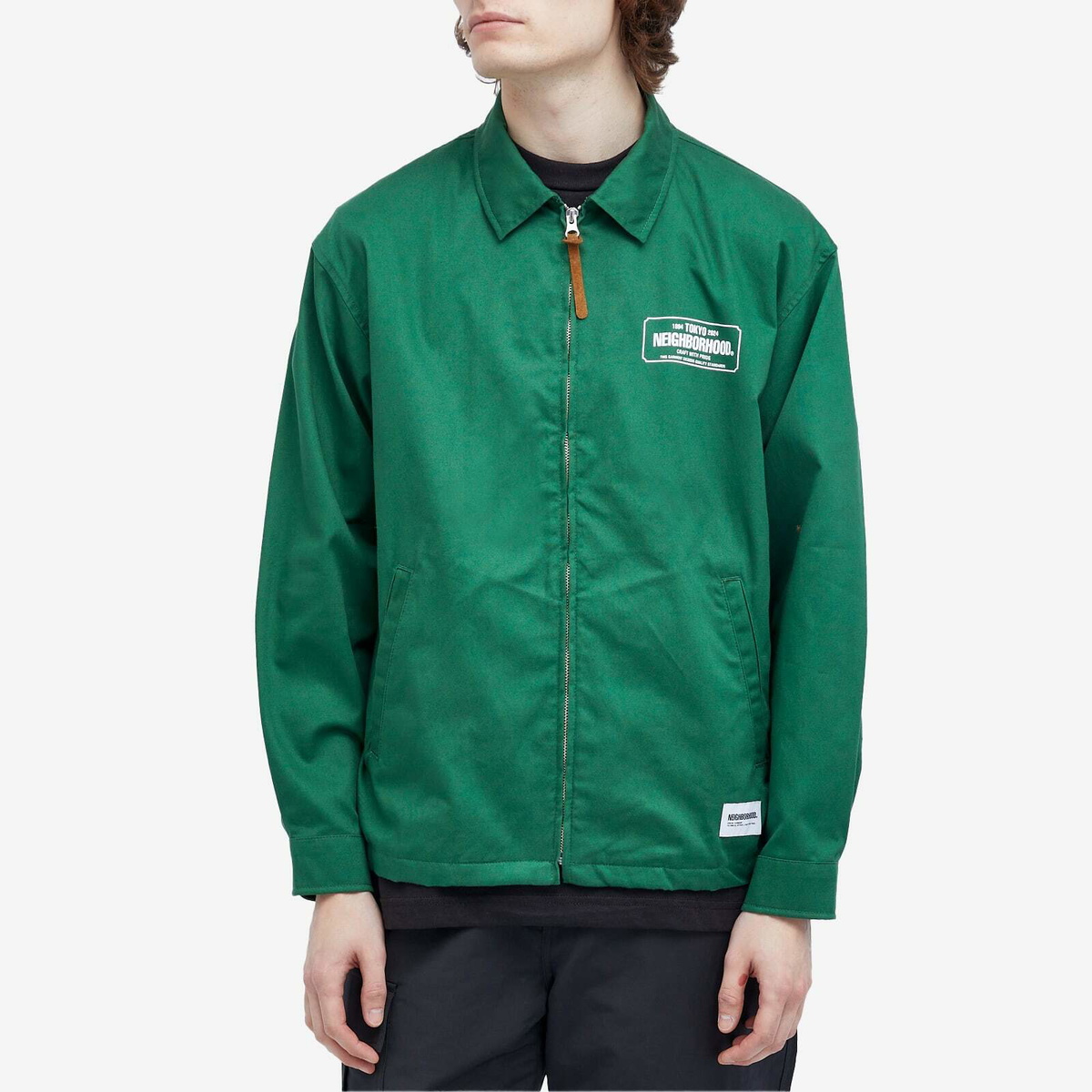 Neighborhood Men's Zip Work Jacket in Green