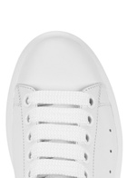 Alexander McQueen Oversized White Leather Sneakers, Sneakers, Leather White And Black