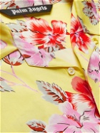 Palm Angels - Floral-Print Voile Shirt - Yellow