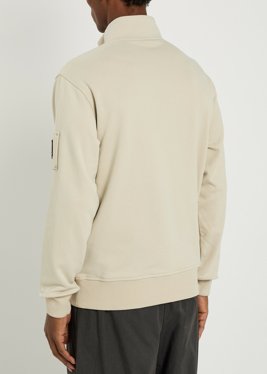Moose Knuckles Hartsfield Half-zip Cotton Sweatshirt Ecru