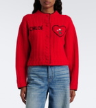 Chloé Embroidered wool and cashmere cardigan