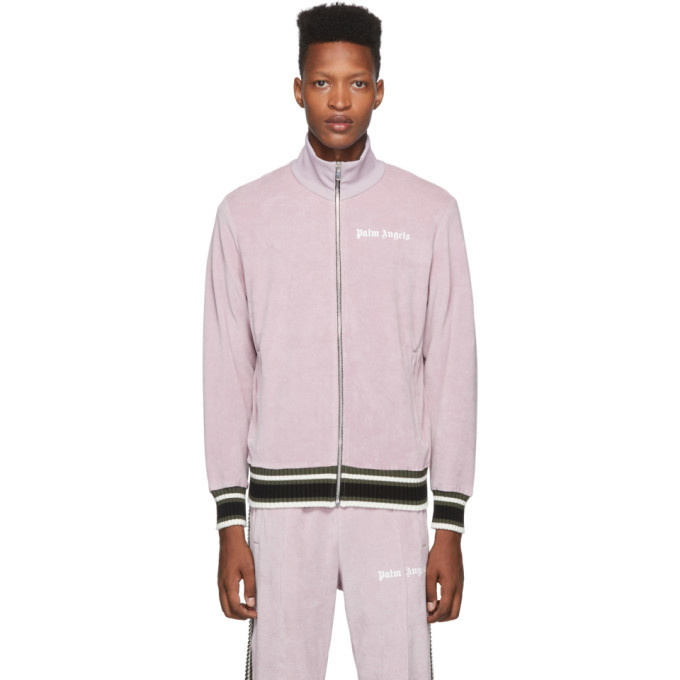 Photo: Palm Angels Pink Chenille Track Jacket
